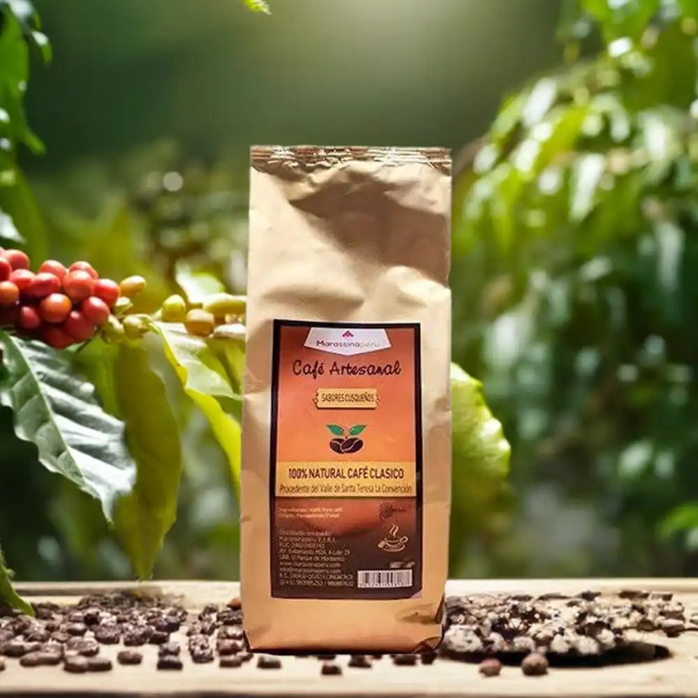 Café Peruano Artesanal Natural de Cusco 500g - MarassinaPeru