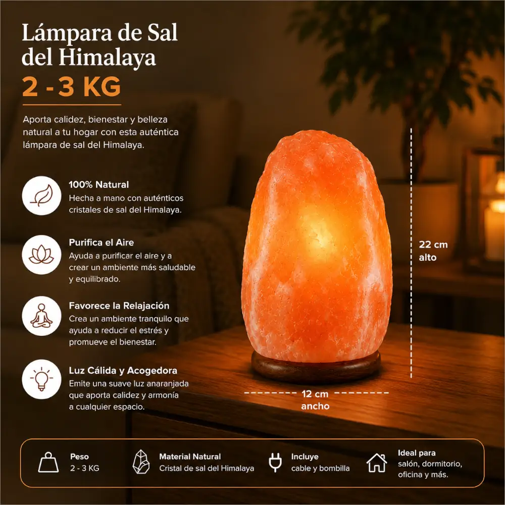 Lampara de Sal del Himlaya 2-3kg - Marassinaperu