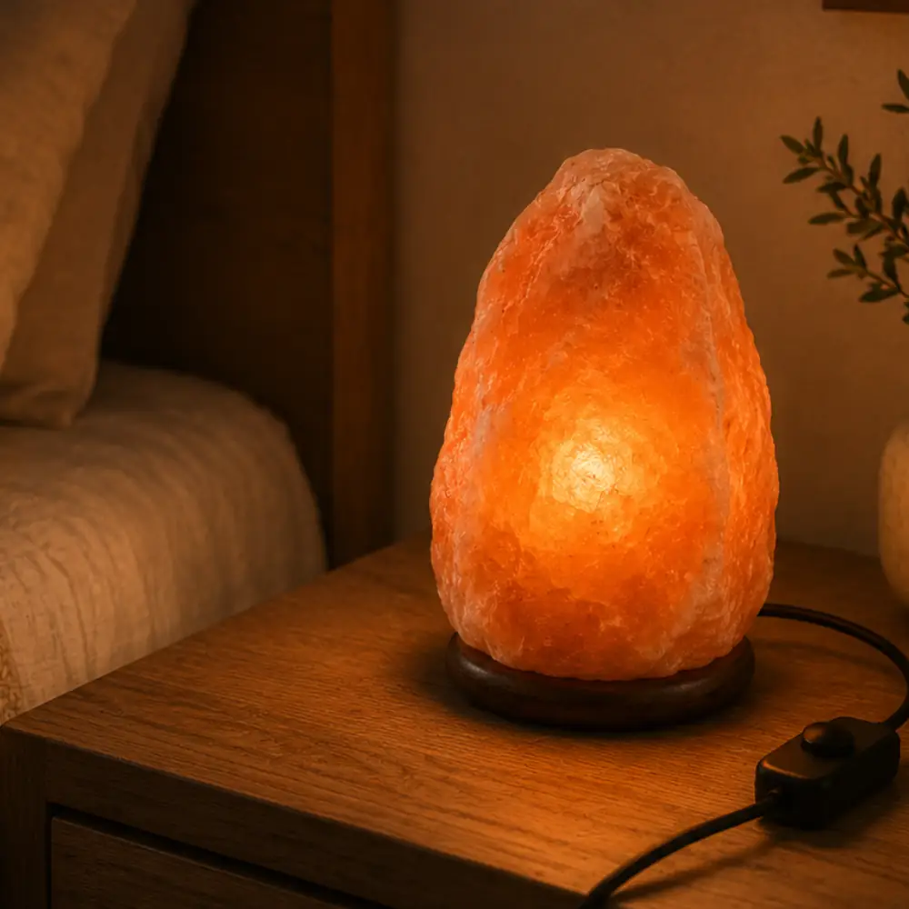 Lampara de Sal del Himalaya 3-5kg domitorio con enchufe - Marassinaperu