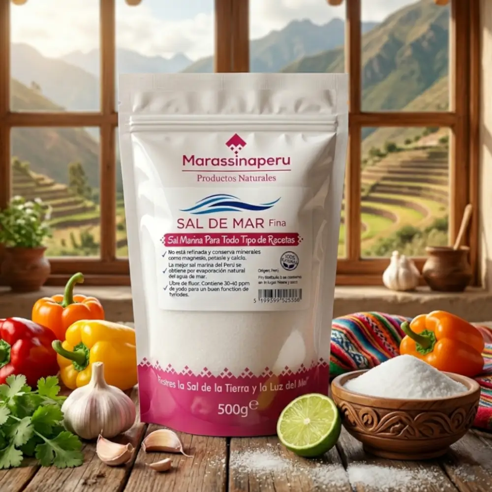 Sal de Mar Fina 500g - Sal Marina Fina 500g - Marasinaperu