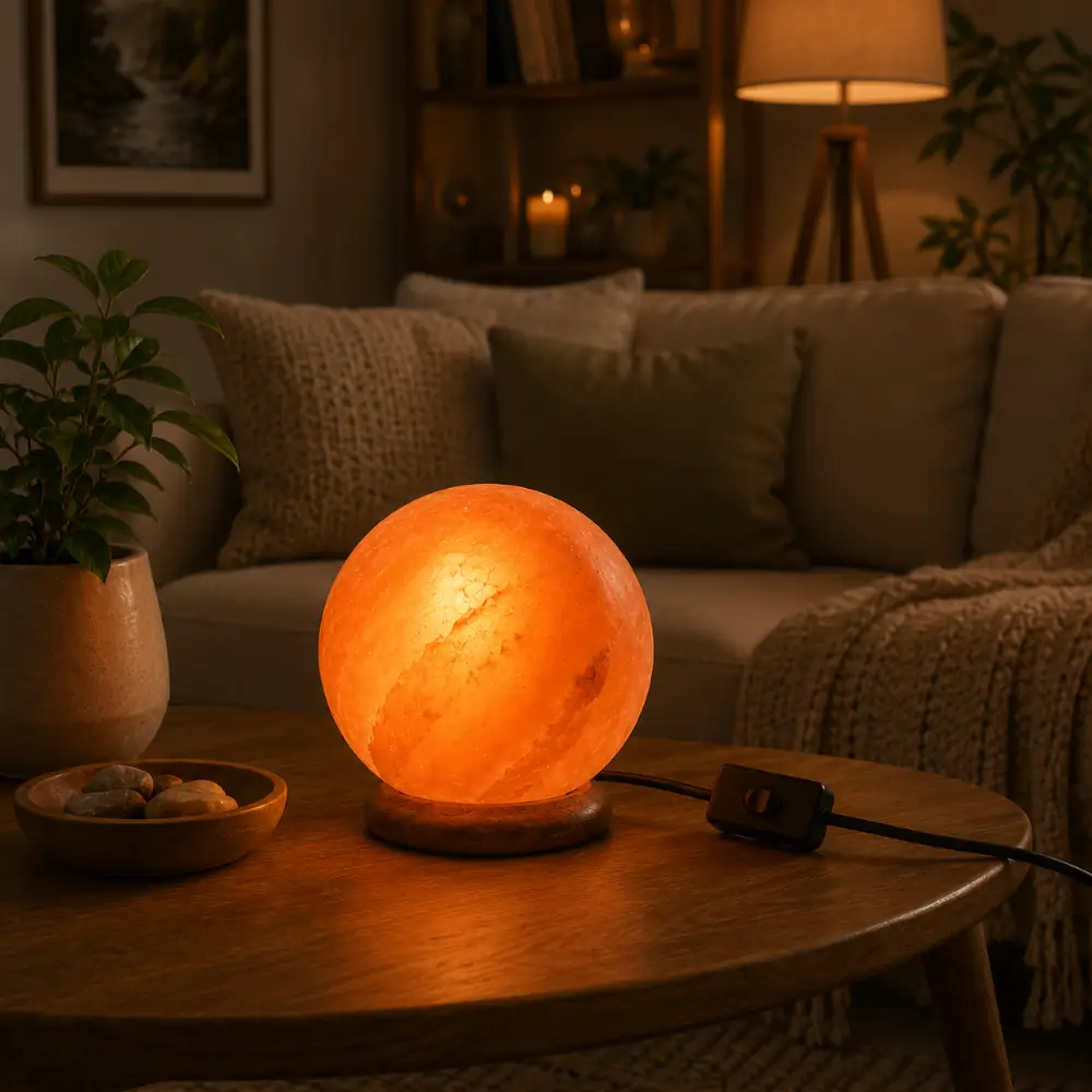 lampara de sal del himalaya luna - sala - Marassinaperu