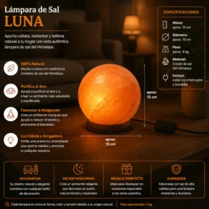 lampara de sal del himalaya luna - specs - Marassinaperu