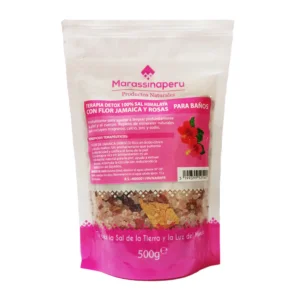 Sal del Himalaya & Flor Jamaica y Rosas para Baños 500g