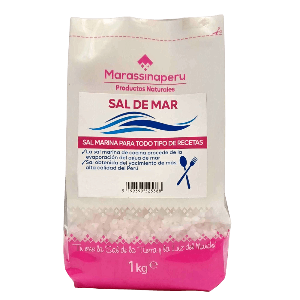 Sal de Mar Gruesa 1kg – Sin Flúor y Yodo