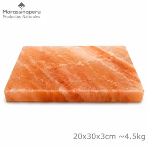 Plancha Gourmet de Sal del Himalaya 30x20x3 sf - Marassinaperu