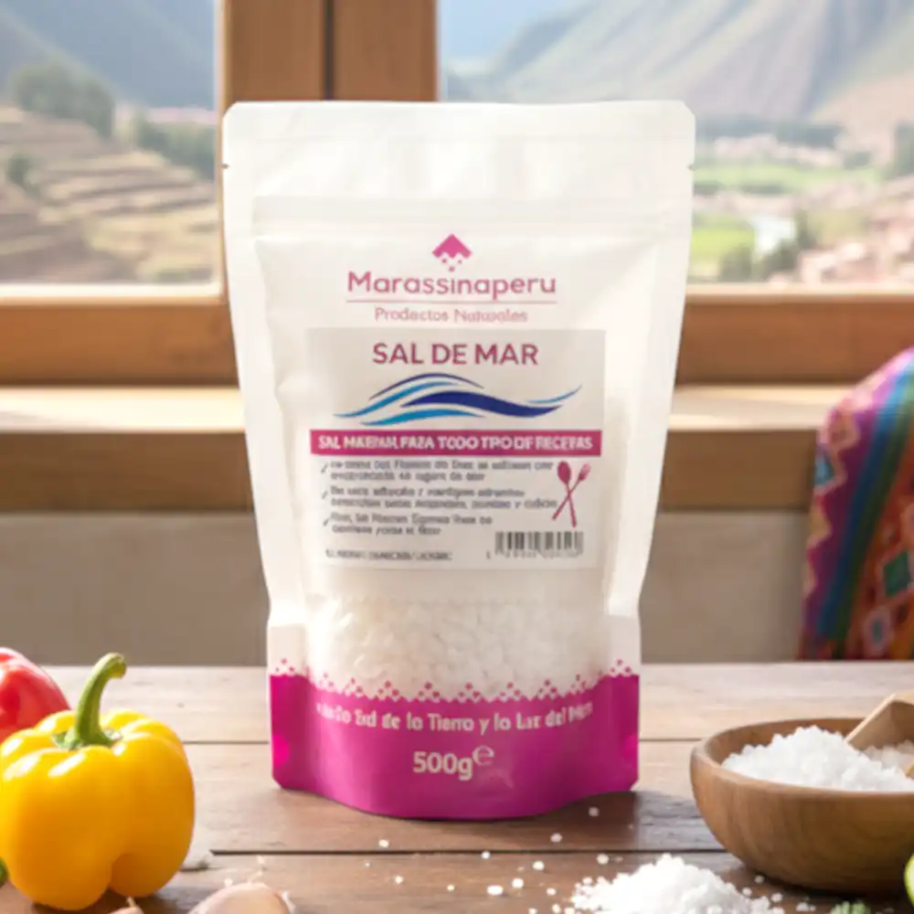 Sal de Mar Gruesa Secada 500g - Marassinaperu