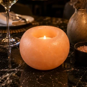 Portavelas Redondo Tea Light de Sal del Himalaya restaurant - Marassinaperu